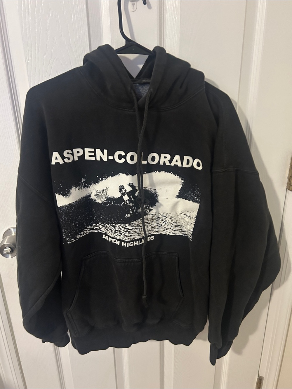 Brandy Melville Black Aspen-Colorado Graphic Hoodie